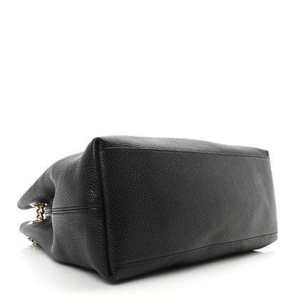 Gucci Pebbled Calfskin Medium Soho Chain Shoulder Bag Black 4 of 10