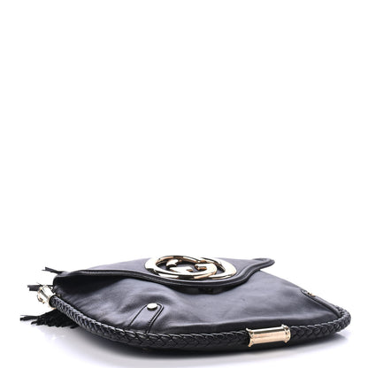 Gucci Calfskin Small Britt Tassel Shoulder Bag Black 3 of 5