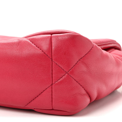 Chanel Lambskin Quilted Medium Chanel 19 Flap Dark Pink 10 of 10