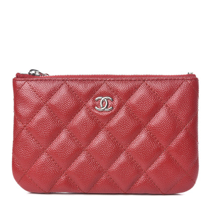 Chanel Caviar Quilted Small Cosmetic Case Red 1 of 9