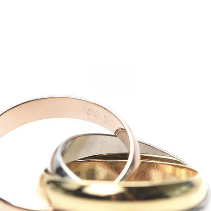 Cartier 18K Pink Yellow White Gold Classic Trinity Ring 50 5.25 4 of 6