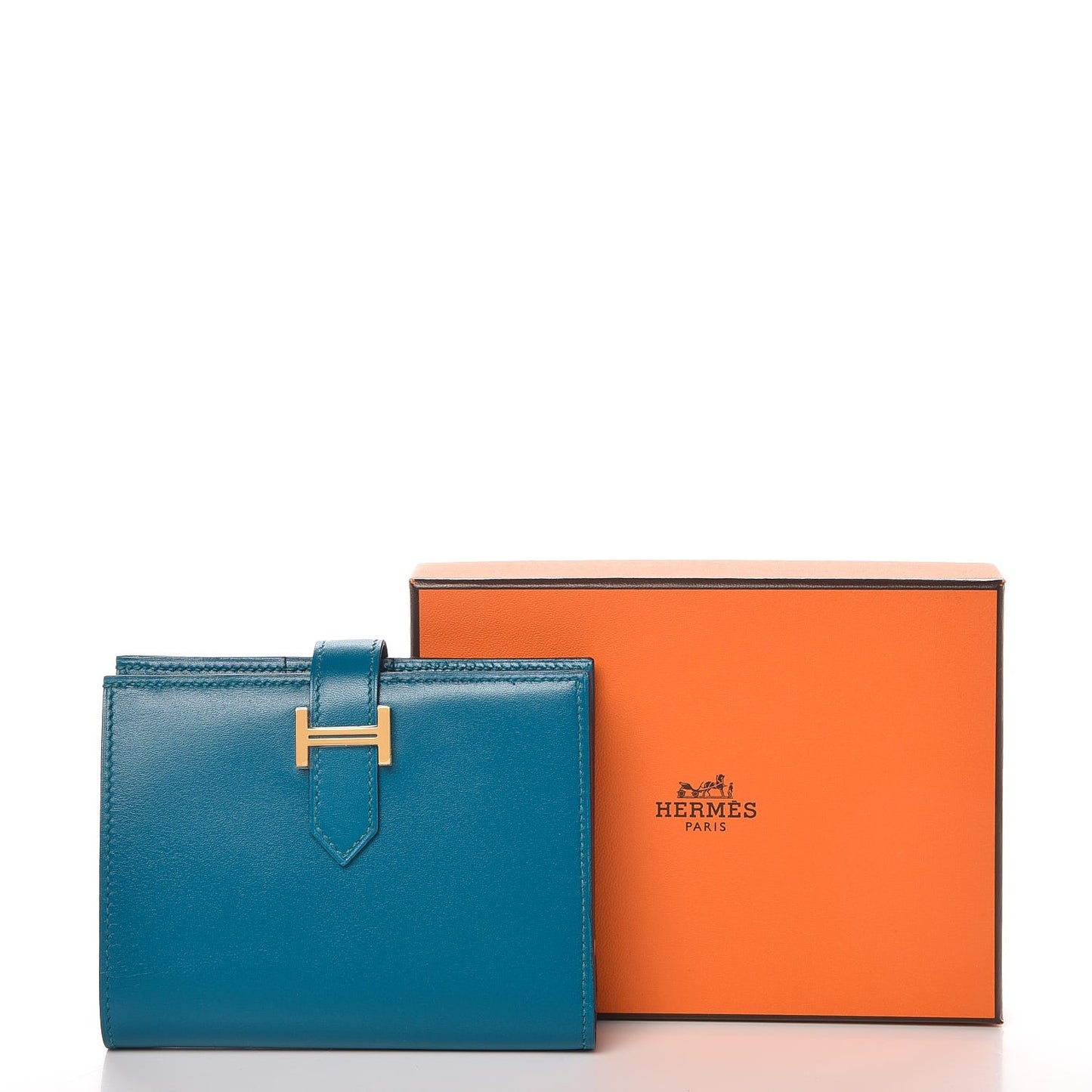 Tadelakt Bearn Compact Wallet Bleu Izmir