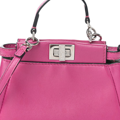 Fendi Nappa Micro Peekaboo Iconic Satchel Magenta 8 of 10