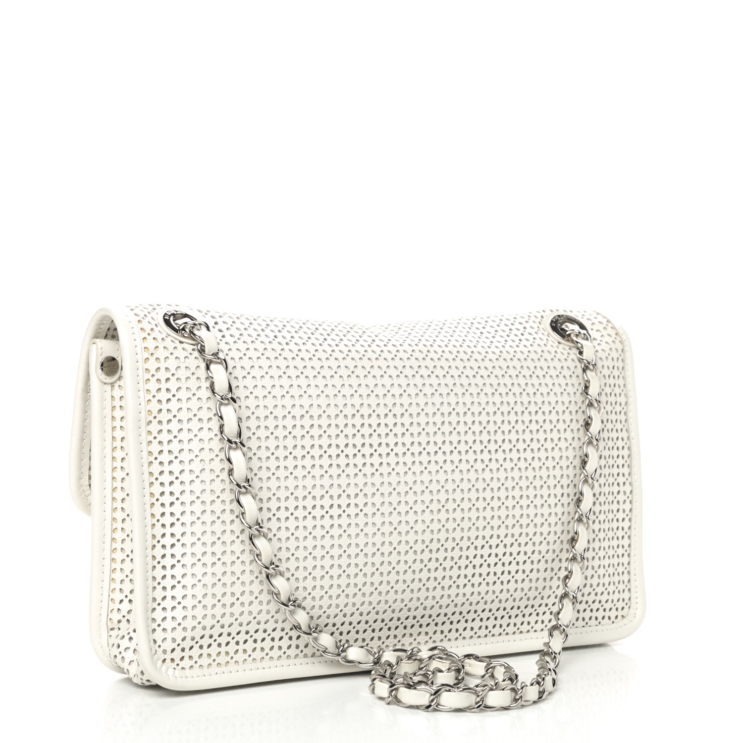Chanel Perforated Calfskin Large Dubai Up In The Air Flap White 2 of 10