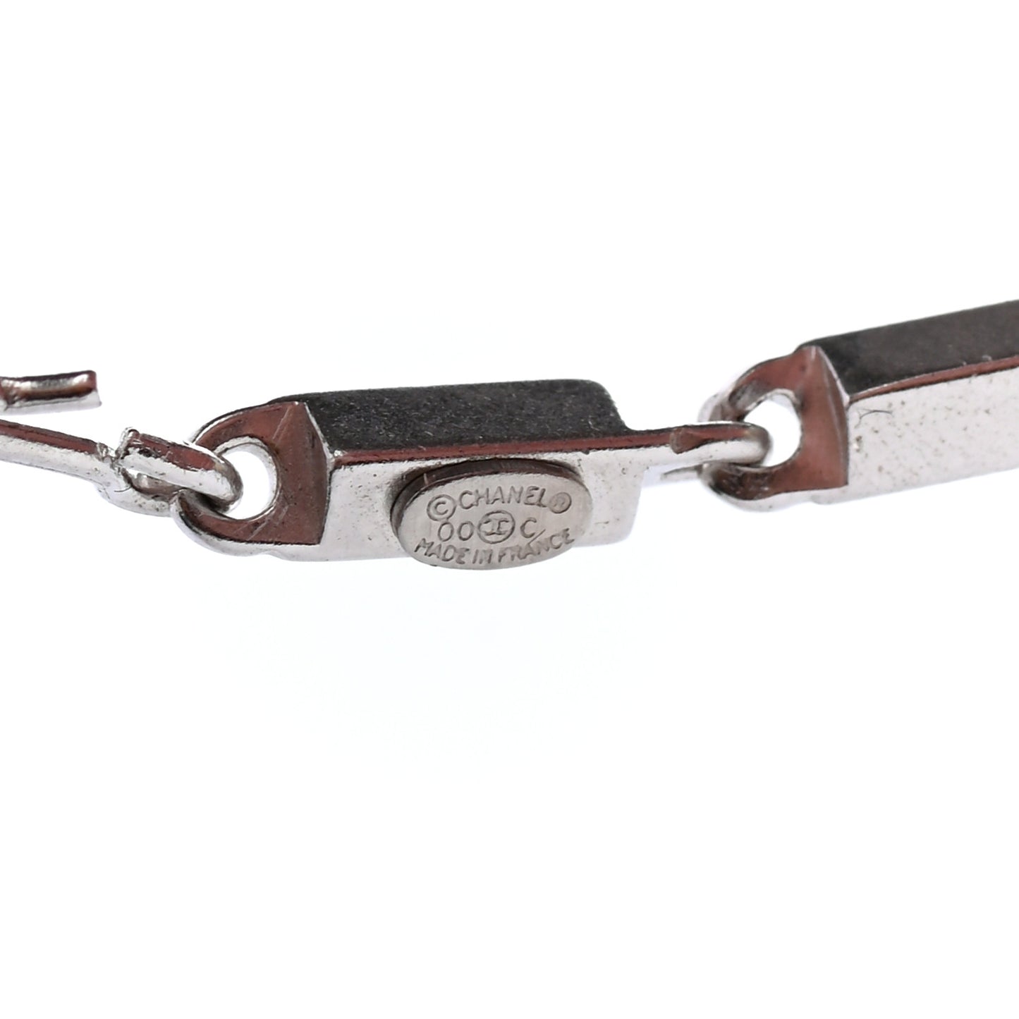 Acrylic Chain ID Bracelet Silver