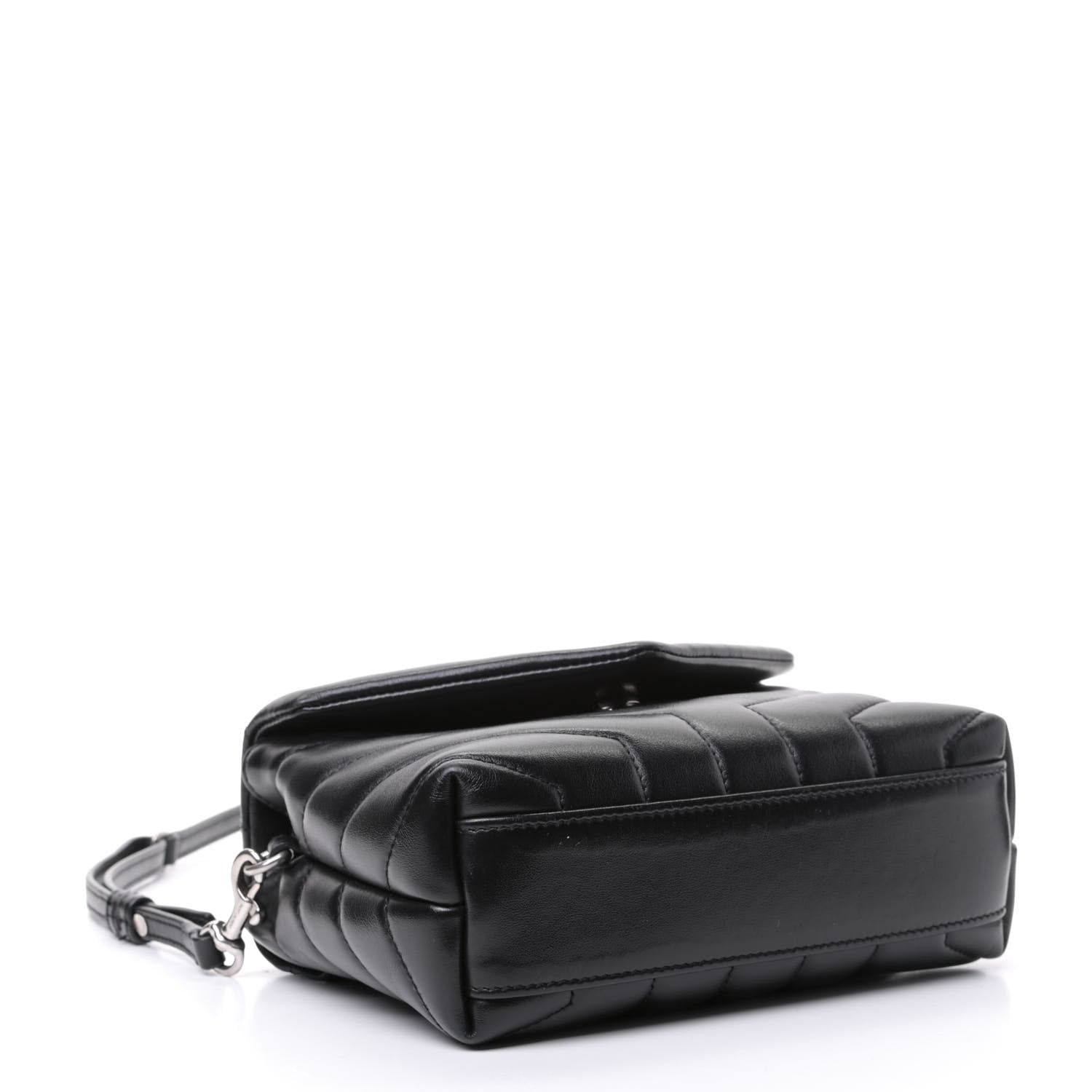 Saint Laurent Calfskin Y Quilted Monogram Toy Loulou Crossbody Bag Black 3 of 5
