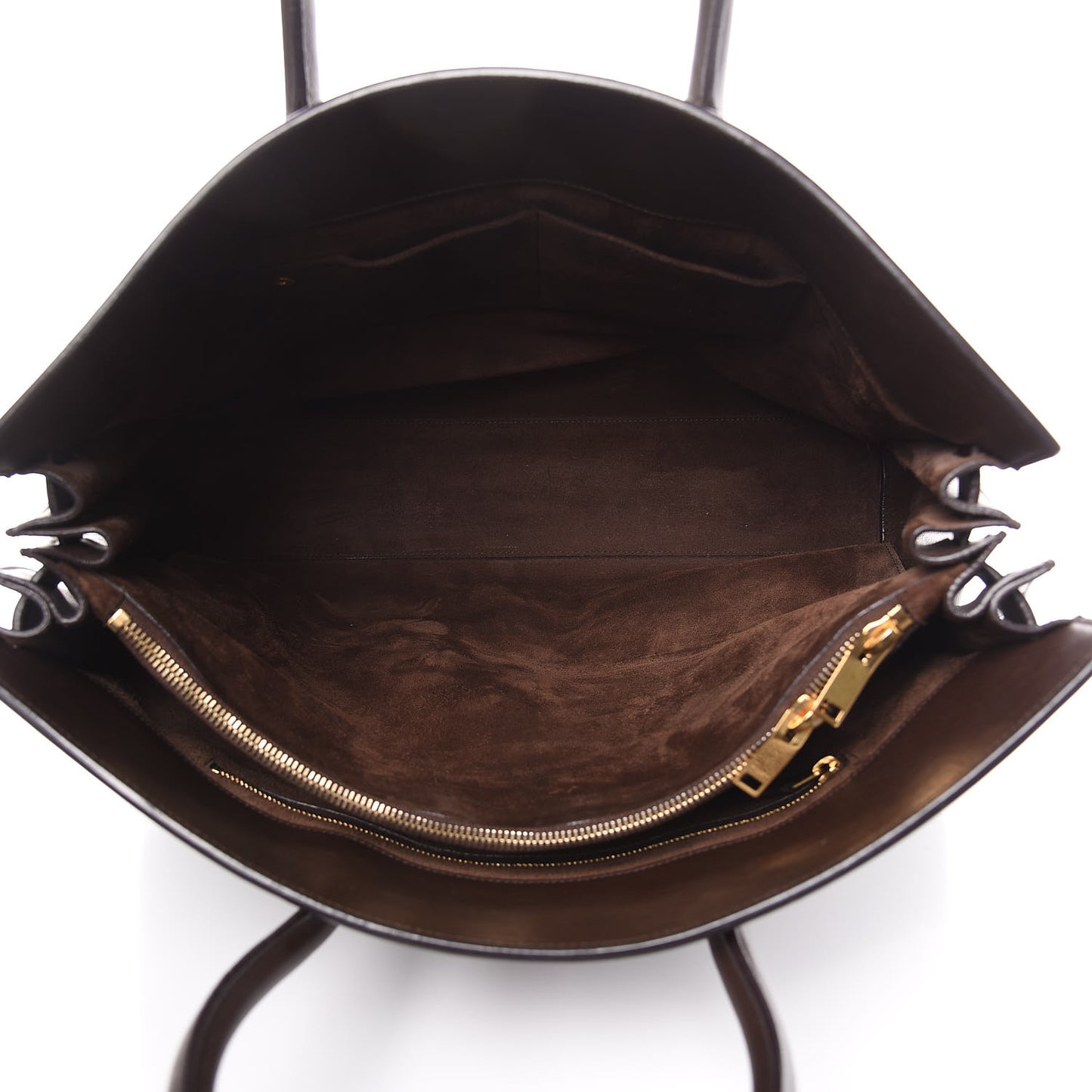 Calfskin Large Sac De Jour Carryall Dark Brown