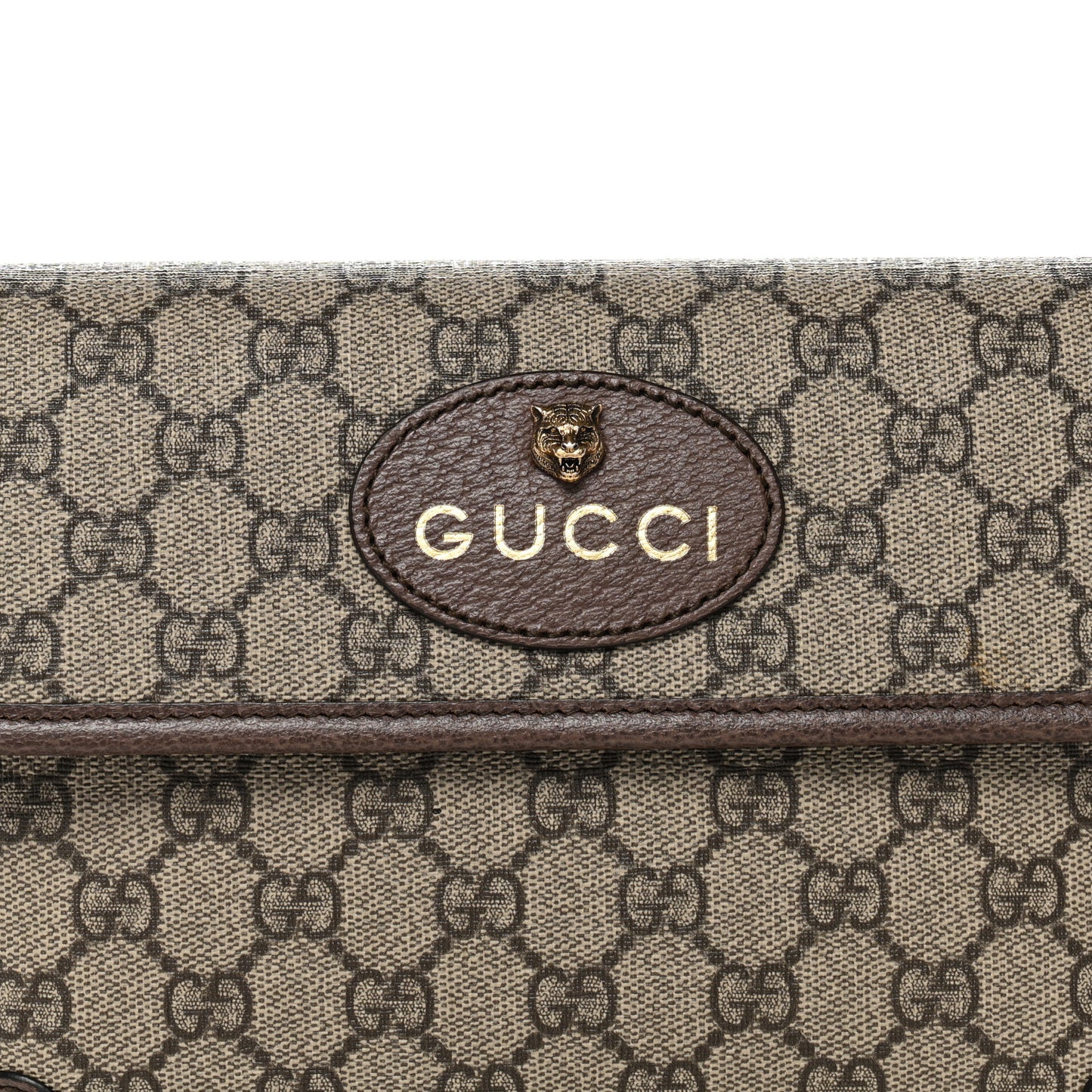 GG Supreme Monogram Neo Vintage Web Belt Bag Brown