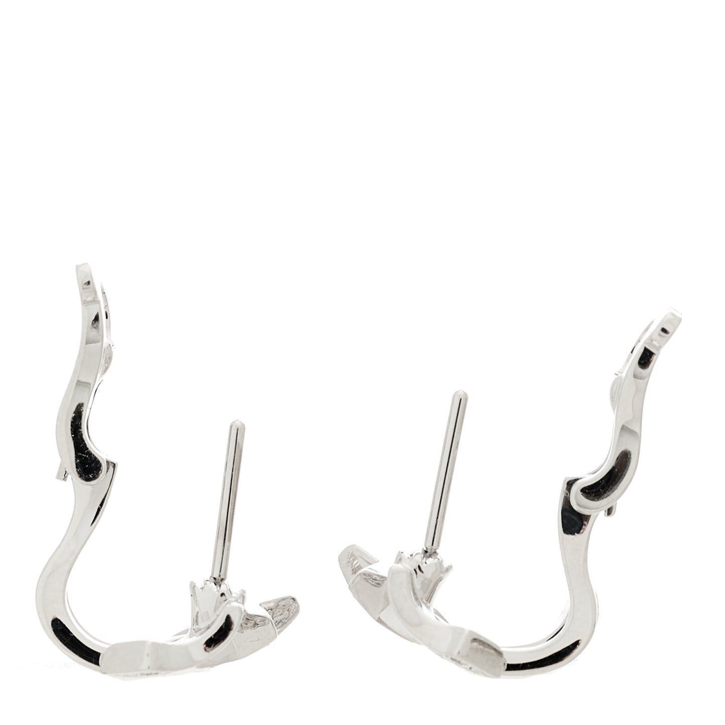 18K White Gold Diamond Etoile Filante Earrings