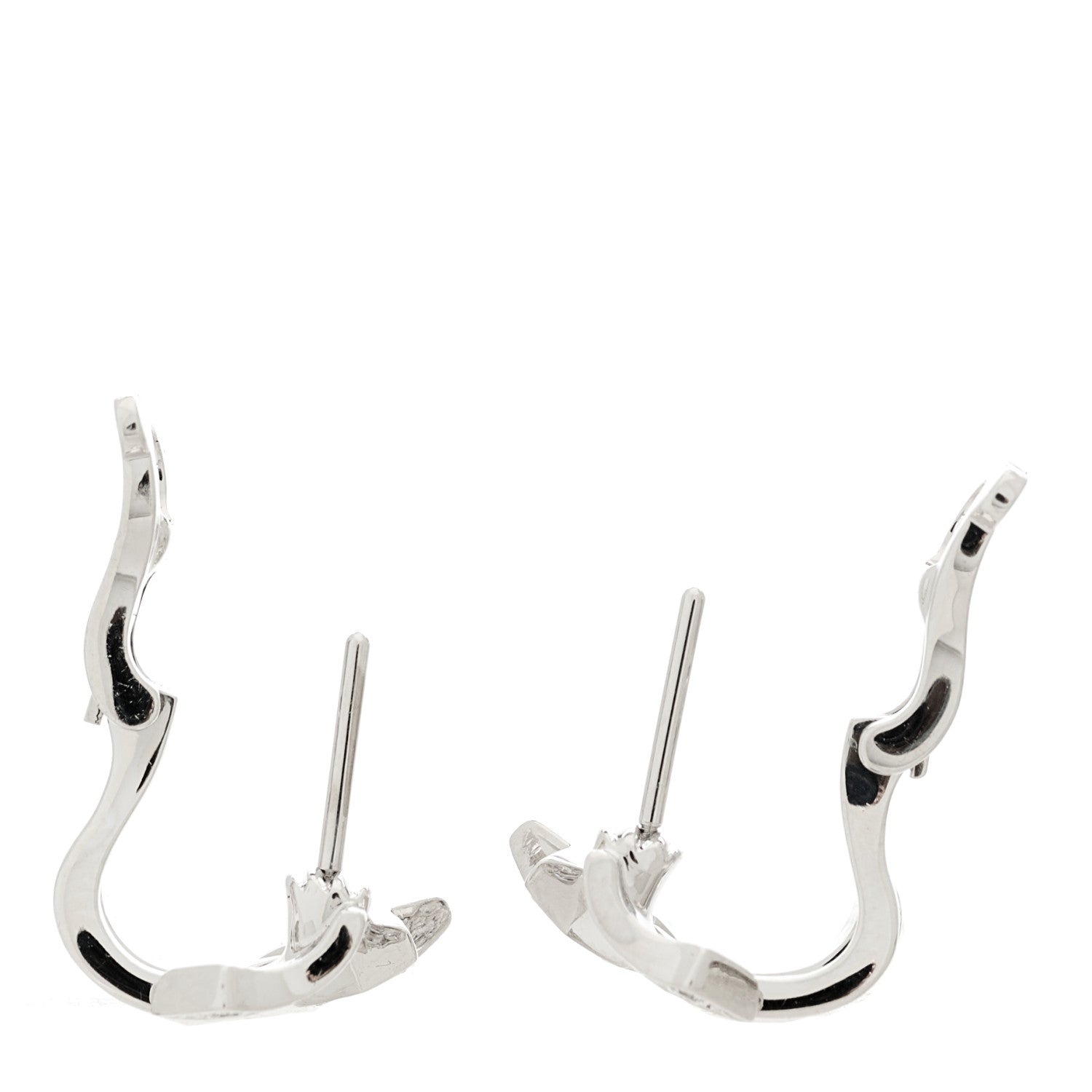Chanel 18K White Gold Diamond Etoile Filante Earrings 2 of 5