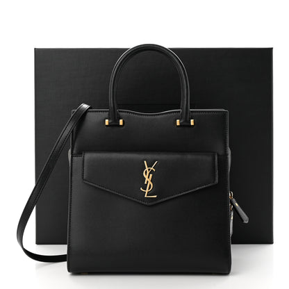 Saint Laurent Grain De Poudre Small Uptown Tote Black 14 of 14