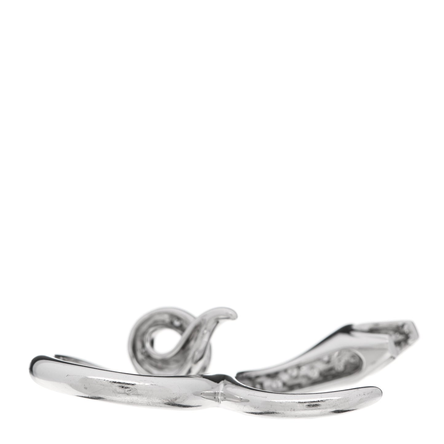 18K White Gold Diamond Kaa Double Trouble Snake Ring 53 6.25