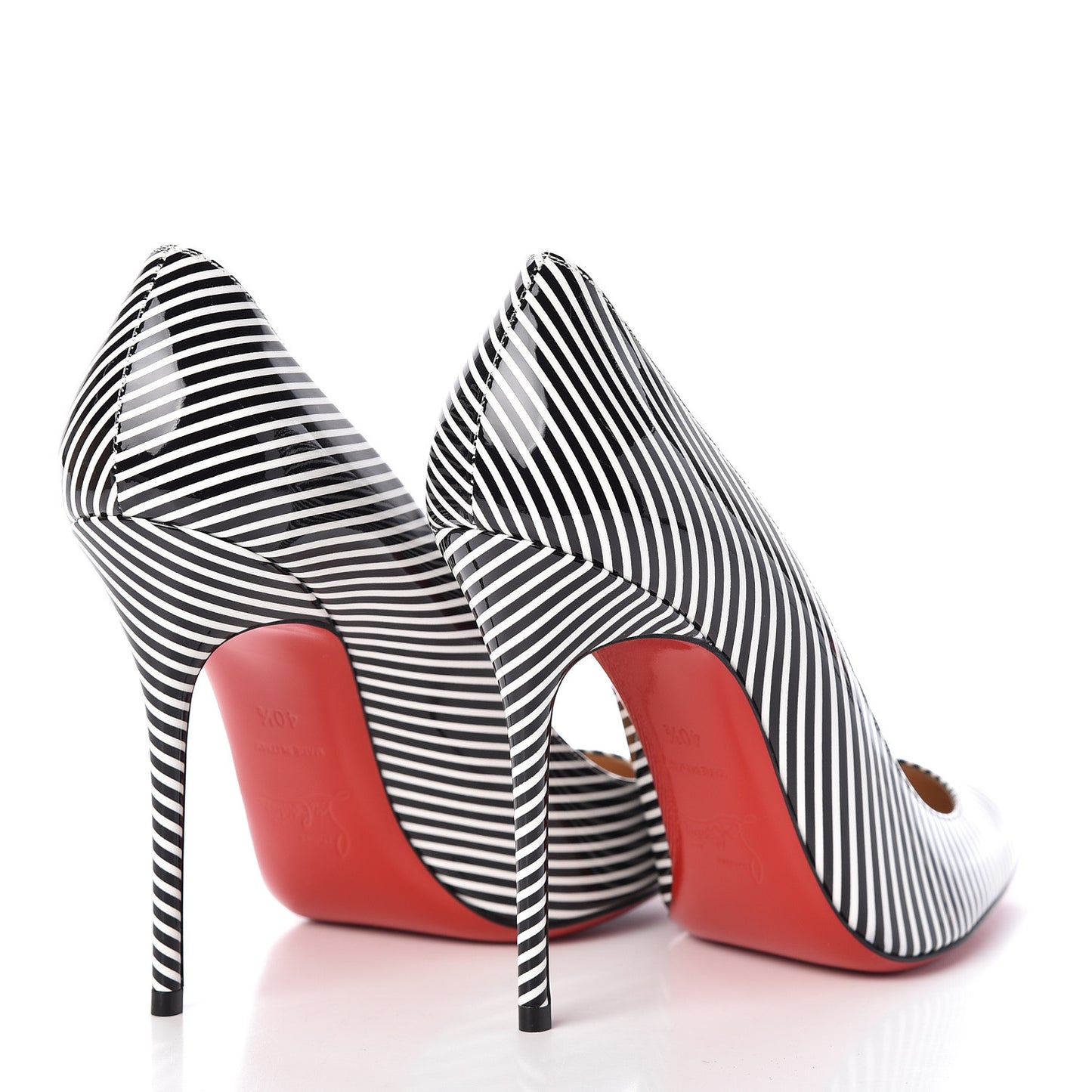 Patent Stripes Decollete 554 100 Pumps 40.5 Black White