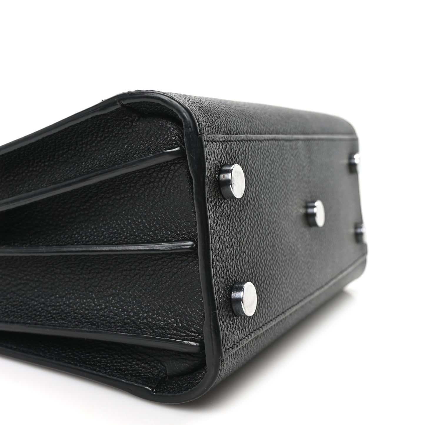 Grained Calfskin Nano Sac De Jour Black