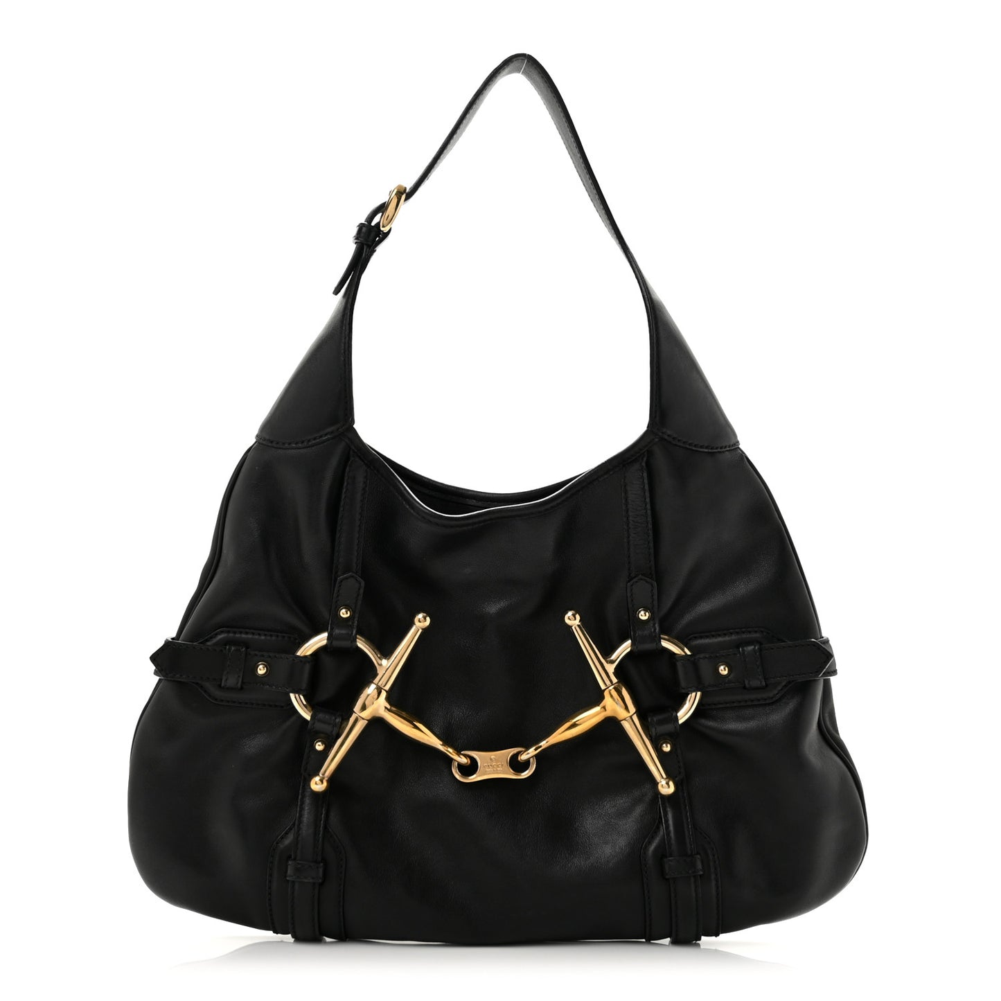 Calfskin Horsebit 85th Anniversary Hobo Black