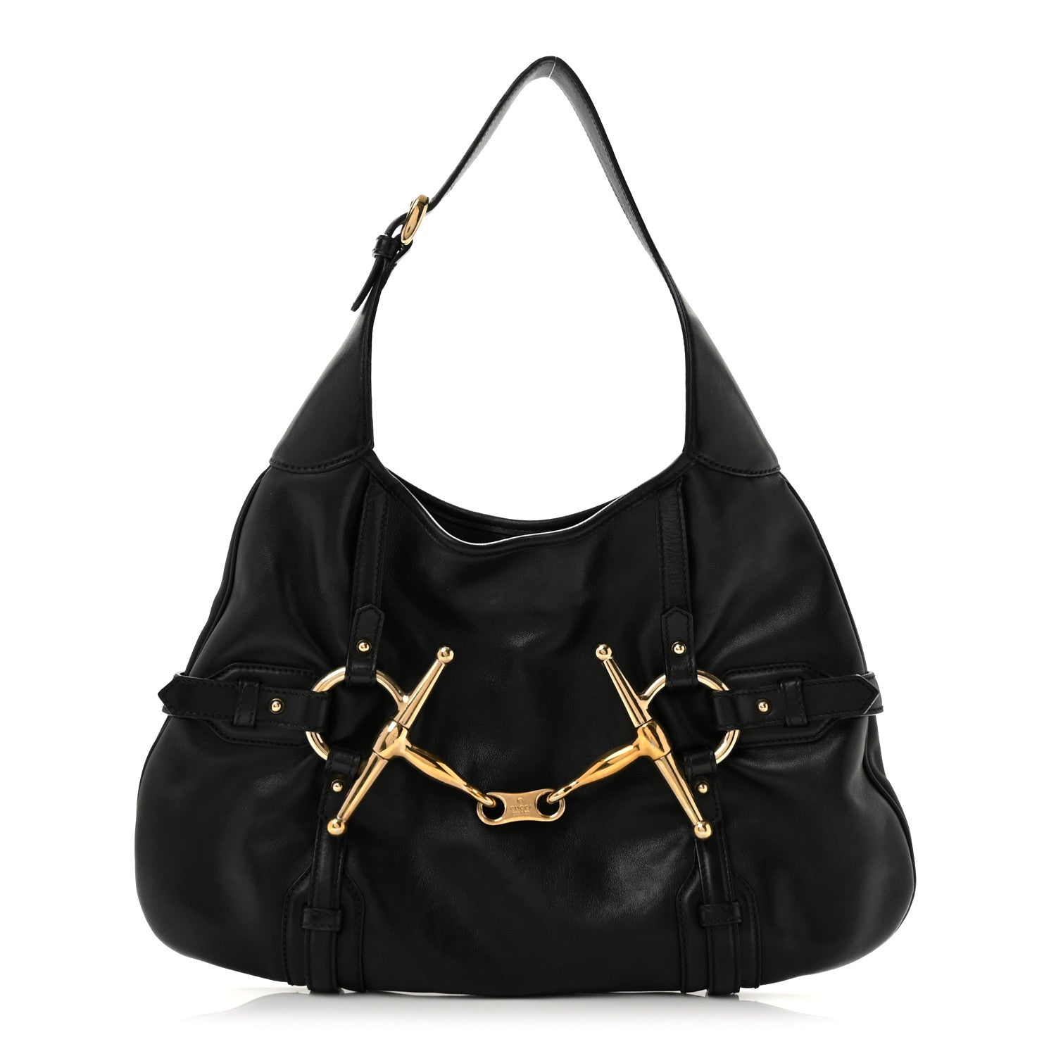 Gucci Calfskin Horsebit 85th Anniversary Hobo Black 1 of 14