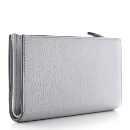 Prada Vitello Daino Triangle Continental Zip Wallet Fiordaliso 3 of 9