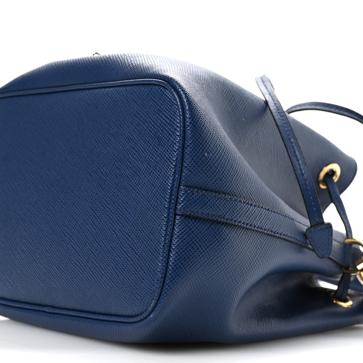 Prada Saffiano Cuir Bucket Bag Bluette 10 of 10