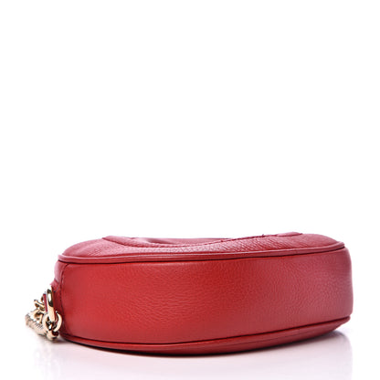 Gucci Pebbled Calfskin Mini Soho Chain Bag Tabasco Red 3 of 13