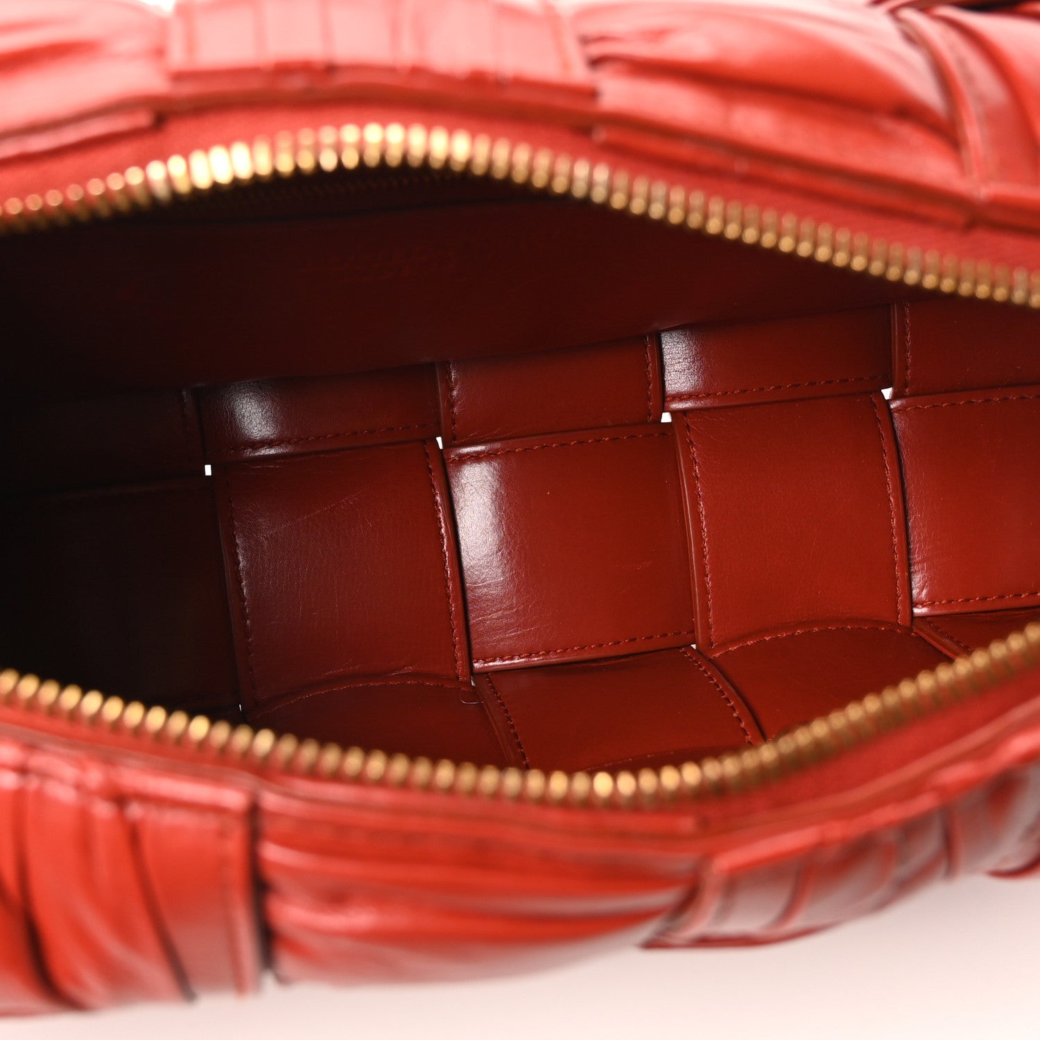 Bottega Veneta Calfskin Intreccio Plisse Camera Bag Syrup 5 of 10