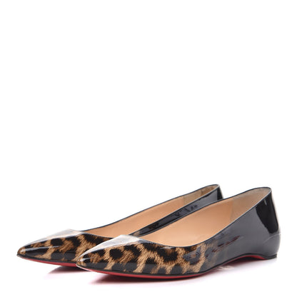 Christian Louboutin Patent Degrade Leopard Pigalle Follies Flats 35.5 Leopard Black 3 of 12