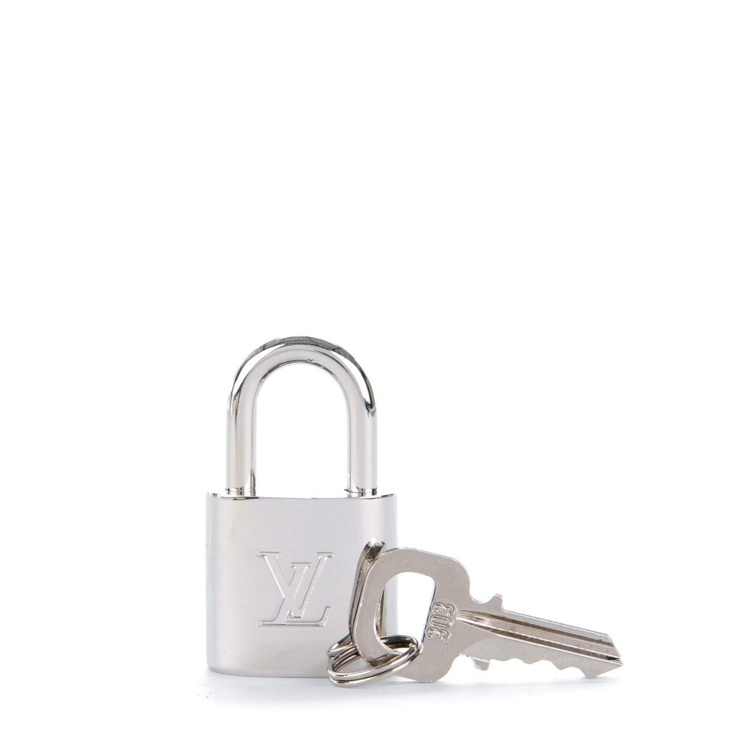 Polished Silver Lock and Key Set