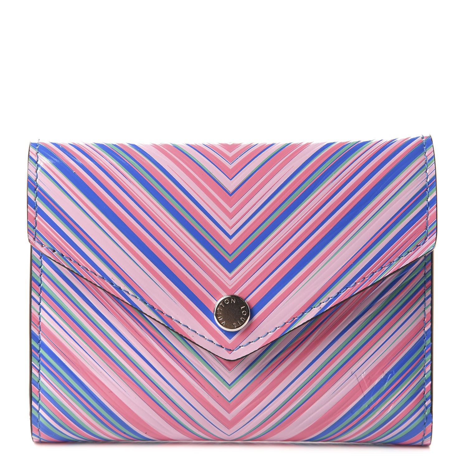 Louis Vuitton Epi Tropical Victorine Wallet Blue Rose 1 of 8