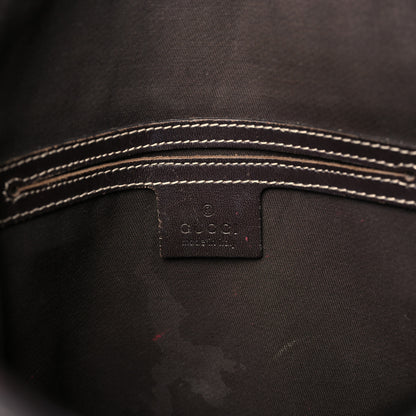 Gucci GG Supreme Monogram Selleria Calfskin Small Flap Messenger Bag Beige Ebony Cocoa Dark Chocolate 6 of 14