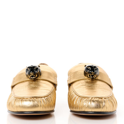 Valentino Garavani Metallic Nappa Panther Loafers 39 Deep Gold 2 of 9