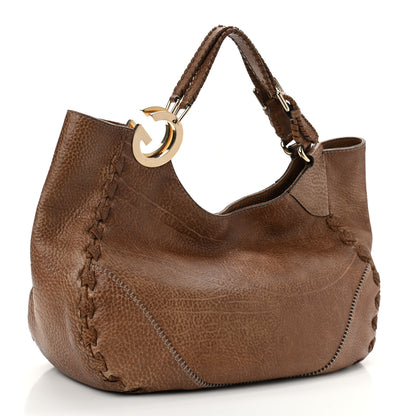 Gucci Grained Calfskin Medium Charlotte Hobo Light Brown 2 of 11