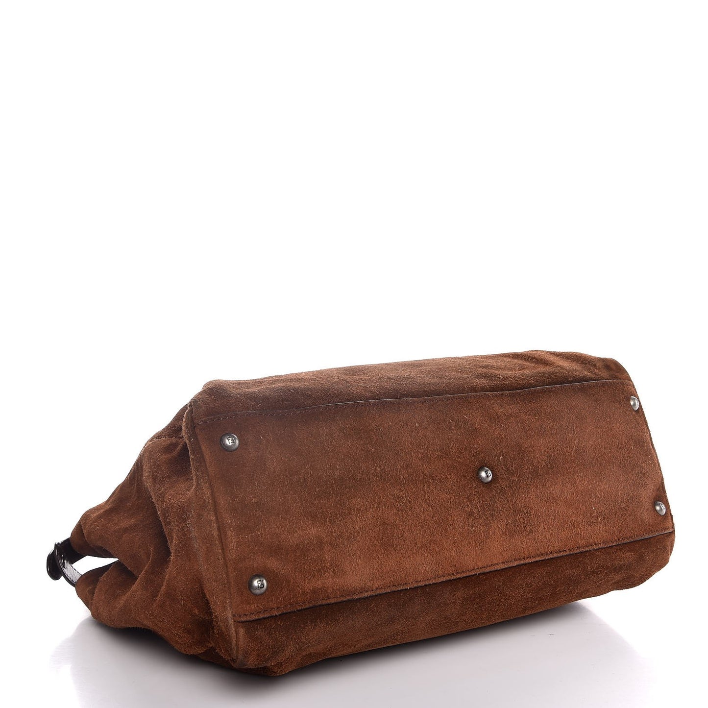 Suede Calfskin Large Peekaboo Iconic Satchel Cognac