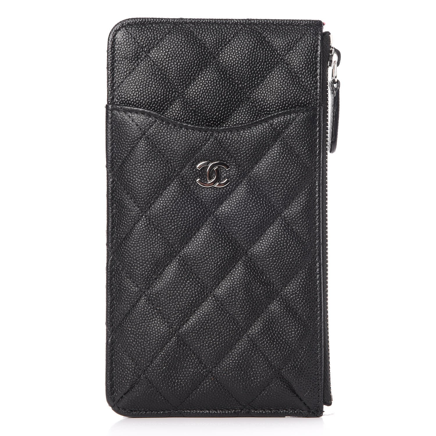 Chanel Caviar Quilted Classic Flat Wallet Pouch Black 1 of 8