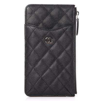 Chanel Caviar Quilted Classic Flat Wallet Pouch Black 1 of 8
