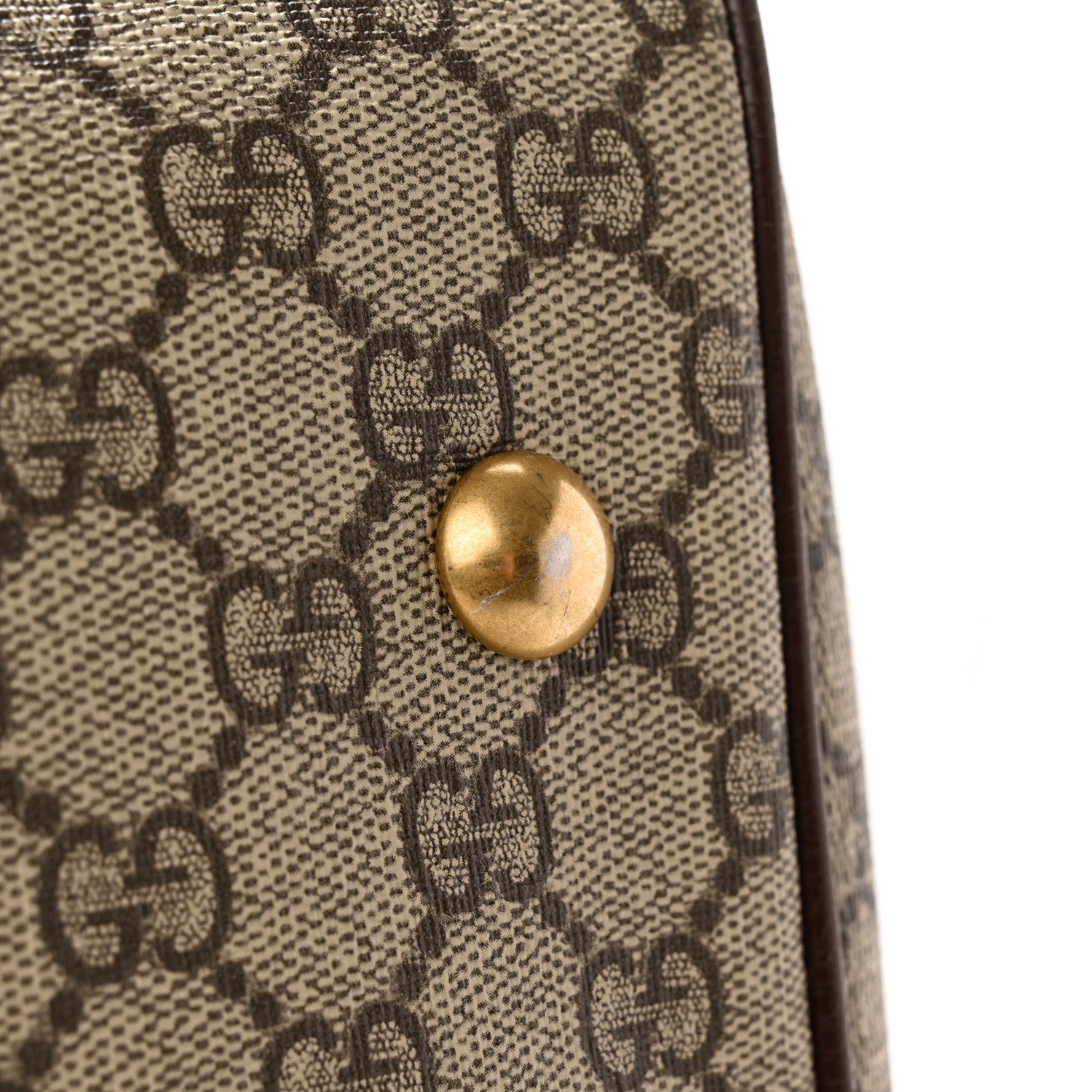 Gucci GG Supreme Monogram Textured Dollar Calfskin Web Large Savoy Duffle Bag Beige Ebony New Acero 13 of 14
