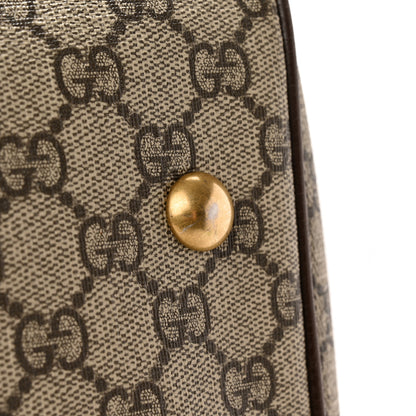 Gucci GG Supreme Monogram Textured Dollar Calfskin Web Large Savoy Duffle Bag Beige Ebony New Acero 13 of 14