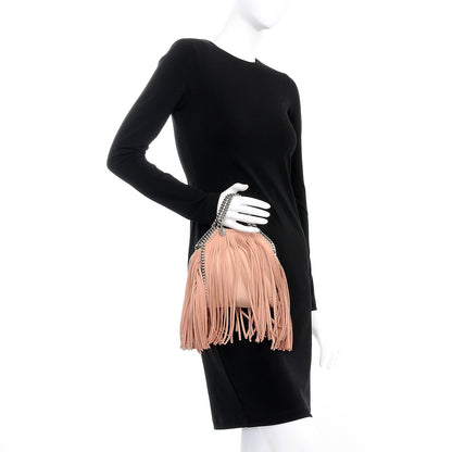 Stella McCartney Shaggy Deer Fringe Tiny Falabella Tote Powder 3 of 9