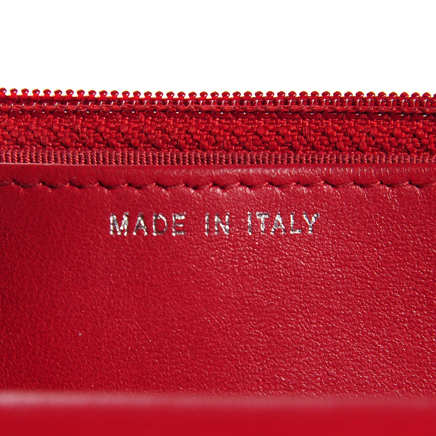 Chanel Lambskin Quilted Wallet On Chain WOC Red 7 of 8
