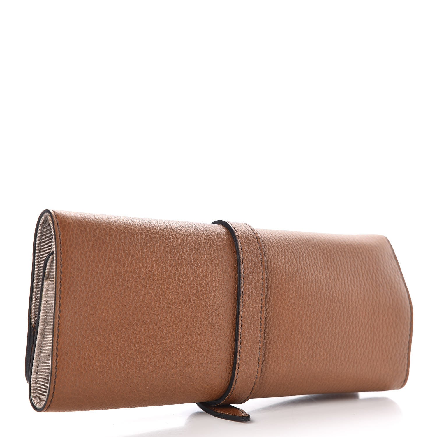 Burberry Grained Calfskin Brush Roll Tan 3 of 8