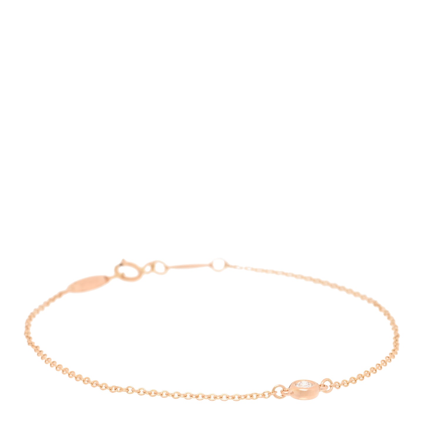 18K Rose Gold Diamond .07ct Elsa Peretti Diamonds by the Yard Bracelet
