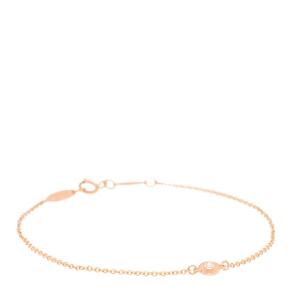 Tiffany 18K Rose Gold Diamond .07ct Elsa Peretti Diamonds by the Yard Bracelet 1 of 3