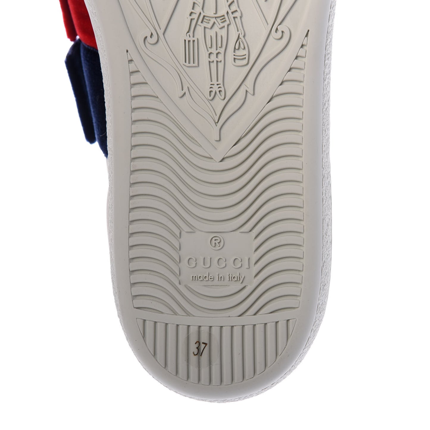 Calfskin Velvet Womens Bow Ace Sneakers 37 White