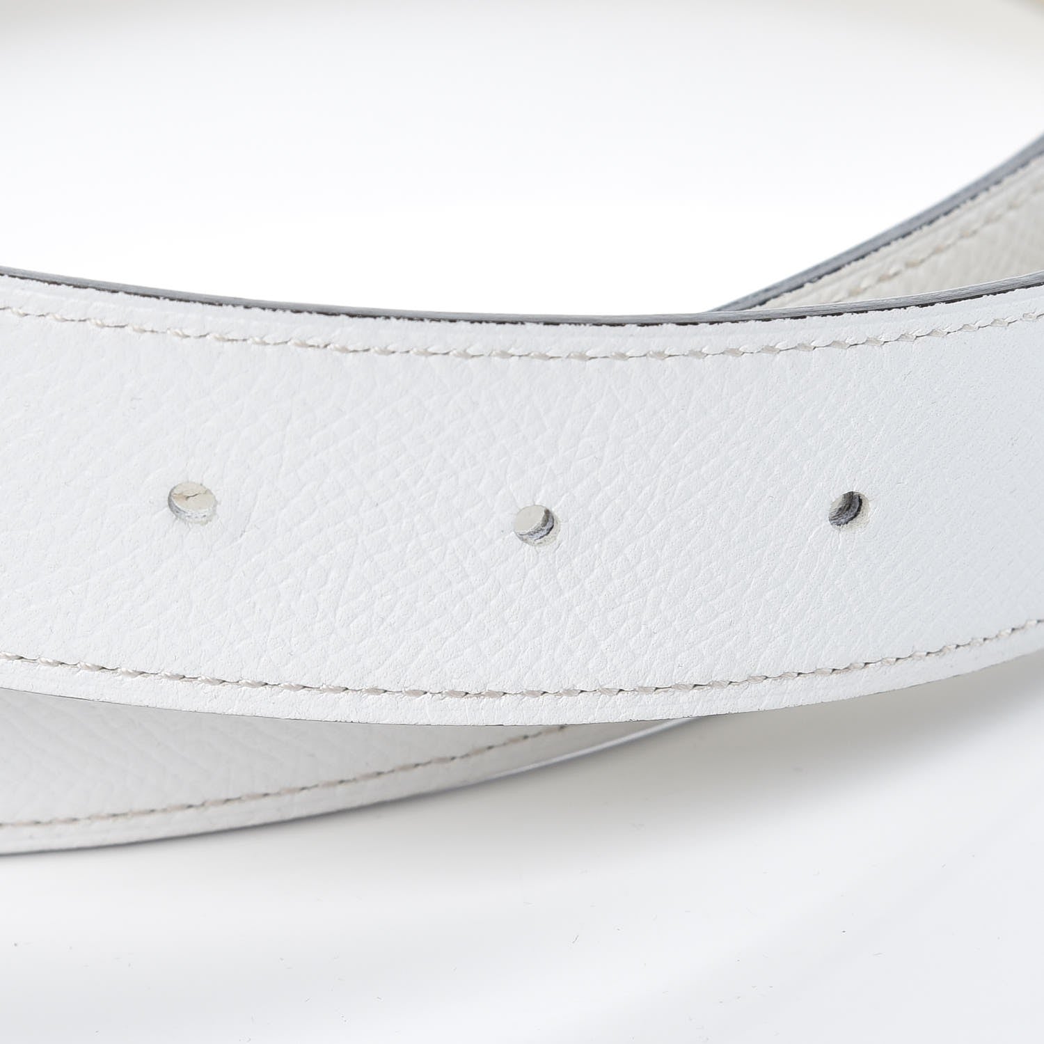 Hermes Swift Epsom 32mm H Belt 95 Craie White 6 of 8
