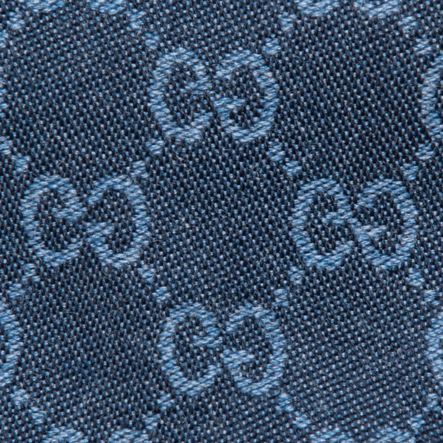 Wool Monogram Fringe Scarf Anthracite Navy Blue
