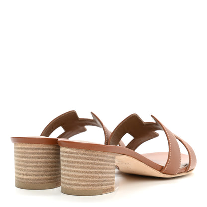 Hermes Calfskin Oasis Sandals 35 Gold 4 of 11