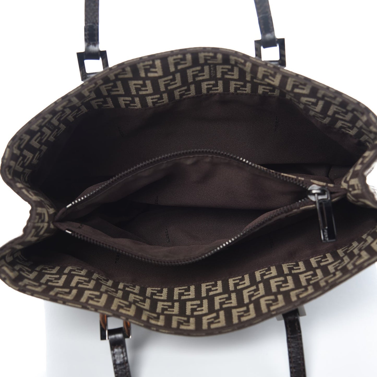 Zucchino Vitello Shoulder Tote Testa di Moro Beige
