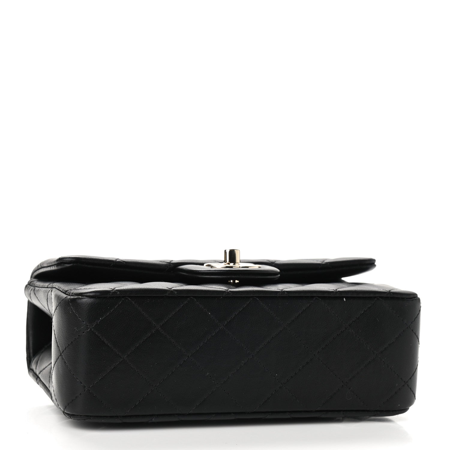 Chanel Lambskin Quilted Mini Top Handle Rectangular Flap Black 4 of 9