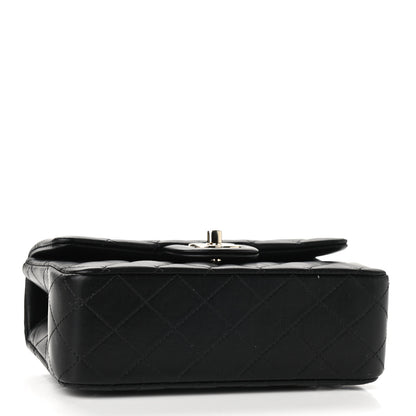 Chanel Lambskin Quilted Mini Top Handle Rectangular Flap Black 4 of 9