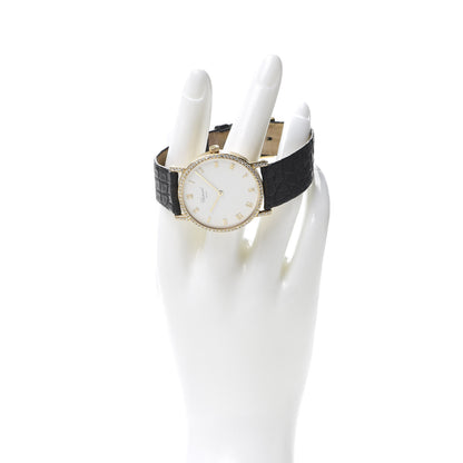 Chopard 18K Yellow Gold Alligator Diamond Bezel 34mm Classique Manual Winding Watch 2 of 8