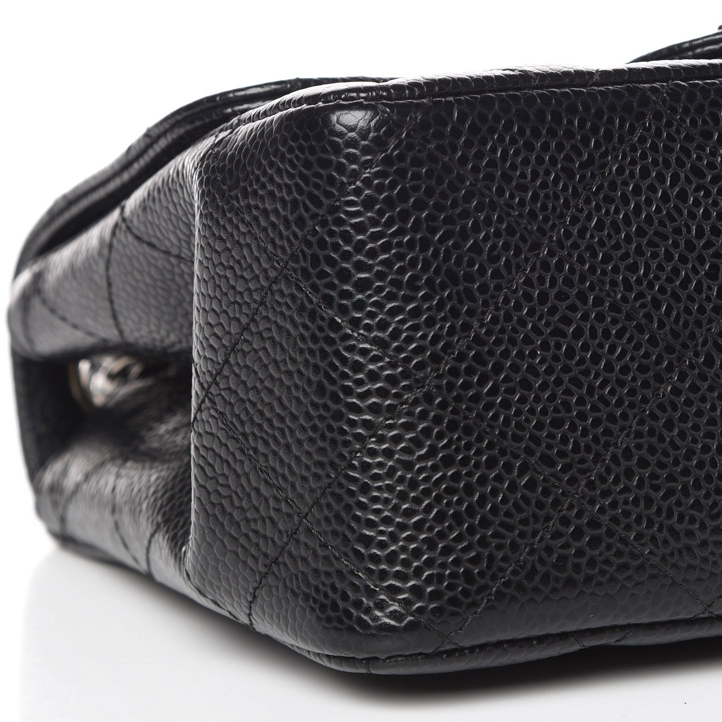 Caviar Quilted Mini Square Flap Black