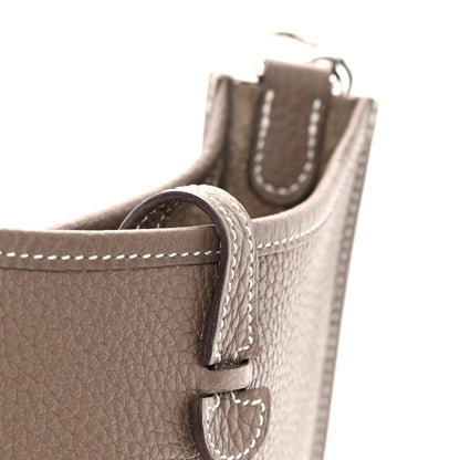Hermes Taurillon Clemence Amazone Evelyne TPM Etoupe Bleu Indigo 13 of 14